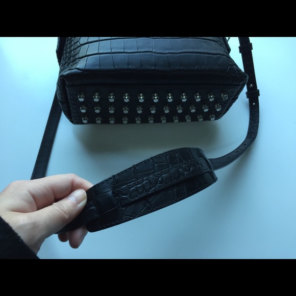 Alexander Wang Rogue Satchel Bag Black Croc - Picture 2 of 8
